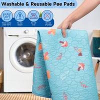 4 Pack Washable Pee Pads for Dogs - Blue / 18x24 Inch (Pack of 4) - image 4