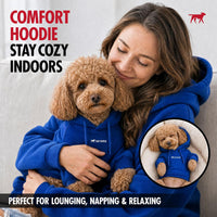 Tuff Pupper Dog Hoodie, Premium Quality Insulated Fabric - Royal Blue / XX-Small (5-10 lbs) - image 4