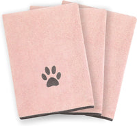 Ritz Premium Embroidered Microfiber Pet Towel, 18" x 28" - Paw Blush / Small (Pack of 3) - image 2