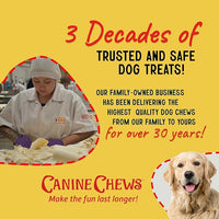 Canine Chews 10" Chicken Basted Dog Rawhide Retriever Rolls (50 Pack) - Natural Beef Dog Rawhide Chews - Healthy Dental Chews