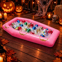 Aoriher 1 Pack 52" Halloween Inflatable Coffin Cooler Fake Coffin - Pink / 1