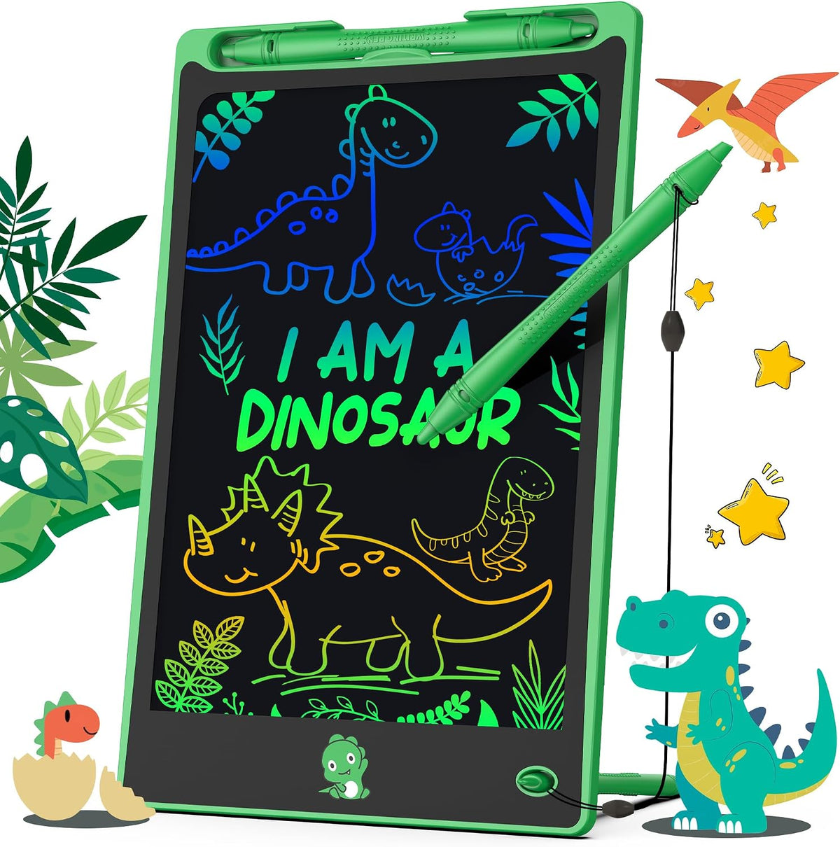 Hockvill LCD Writing Tablet for Kids 8.8 Inch - 6"W x 9"H / Green