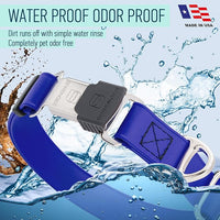Dogline Biothane Waterproof Dog Collar with Herm Sprenger Stainless Steel Quick Release Buckle – Heavy Duty Tactical Durable Collar for Dogs – Comfortable and Safe Pet Collar W 1" L 15-25" Blueberry