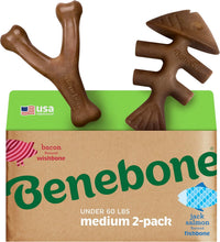 Benebone Medium 4-Pack Dog Toys for Aggressive Chewers - Medium (Pack of 8) / Fishbone/Wishbone