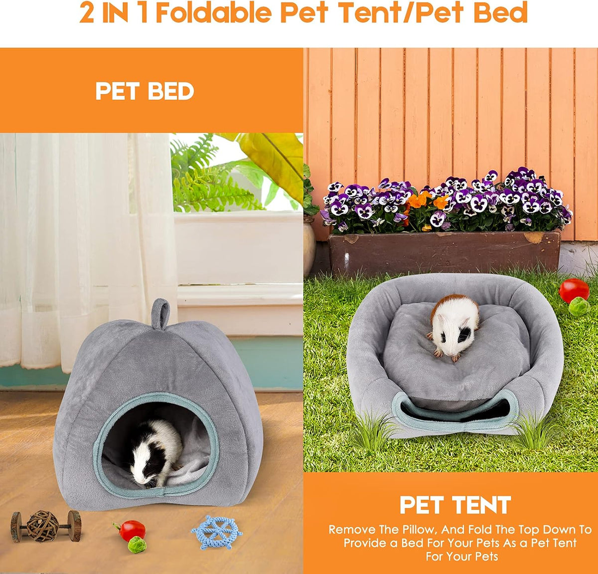 Guinea Pig Hideout, Guinea Pig Bed - Tent - image 2