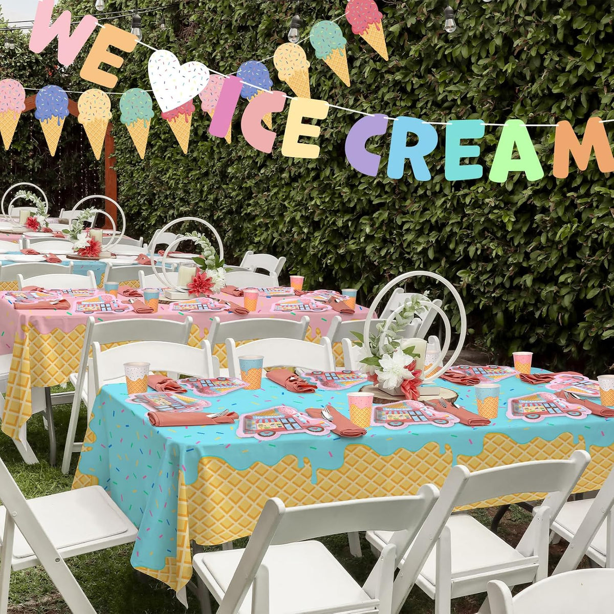 Gatherfun Ice Cream Party Supplies: 2-Pack Ice Cream Birthday Party - ice cream - image 4