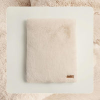 UnHide Floof Pet Pillow - Extra Soft Dog Bed Pillow- Removable Faux Fur Cover - Machine Washable - Helps Ease Pet Anxiety & Provides The Perfect Sleep, 28 x 36 x 5, 10lbs - Beige