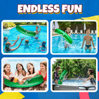 Bedwina giant 36 inch green inflatable pickle with smiling face - view 4