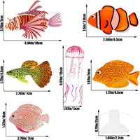 Weewooday 7-piece artificial fish aquarium decor set with glowing effect - view 4