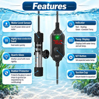 AquaMiracle Aquarium Heater 15W Fish Tank Heater for 1-3 Gallon Tanks – Essentials for Fish - For 10-20 Gal Tank - image 2