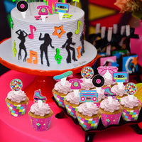 Hooqict carnival circus cupcake toppers and wrappers set, 48 pieces - view 19