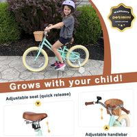 Petimini 12 14 16 18 20 Inch Kids Toddler Bike for Boys Girls – Fun for Kids & Family - Mint Green / 18 Inch - image 3