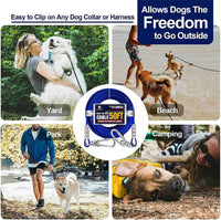 Tie Out Cable for Dogs Up to 300lbs - 50 ft / Blue - image 3