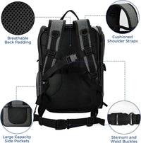 Apollo Walker Cat Backpack Carrier, Support Frame - Gray / Large-Expandable - image 4