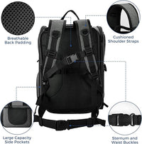 Apollo Walker Pet Carrier Backpack for Large/Small Cats and Dogs, Puppies, Safety Features and Cushion Back Support for Travel, Hiking, Outdoor Use (Gray-Expandable)