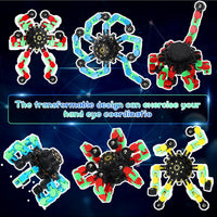 Junkin transformable fidget spinners in white, orange, green and blue - view 8