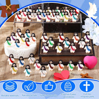 Bememo 25 mini Jesus figures in multicolor rubber, little figurines in robes - view 40