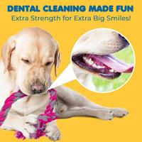 SunGrow Pink Dog Rope Toys, Twisted Triple Knotted Rope Bone - image 4