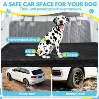 Dog Car Bed, Non-Slip Backseat Extender Pet Mat 50"x24.6"x2" – Essentials for Dogs - XL（56"Lx28.7"M×2"H) / Black - image 4