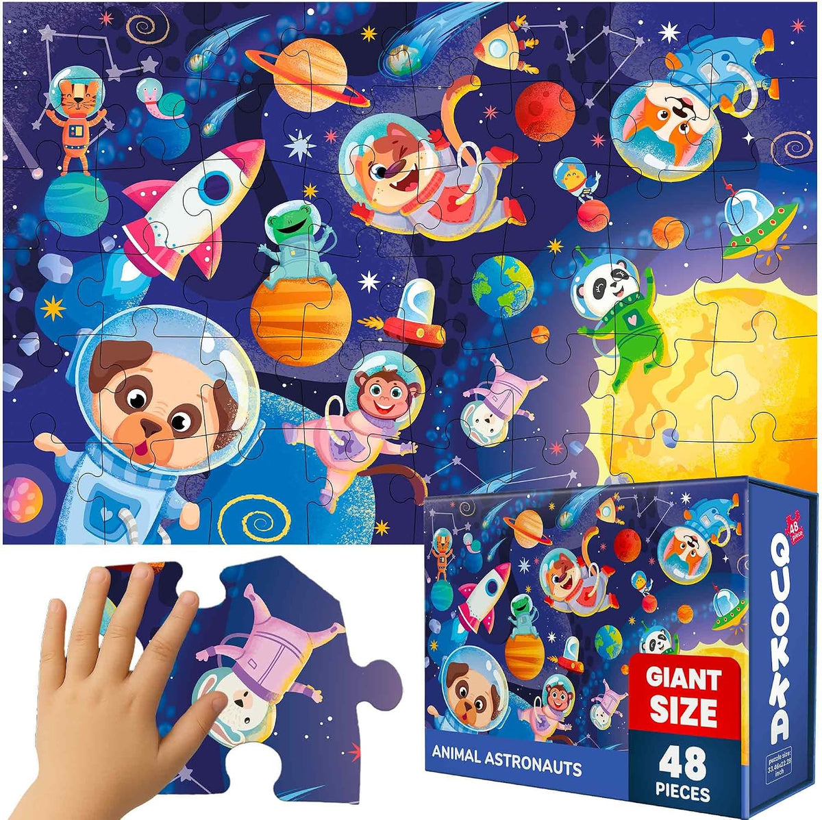 Giant Floor Puzzles for Kids Ages 4-6 - Galaxy Trip