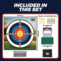 TOY Life Golf Chipping Mat Game, 20 Sticky Balls, Family Play – Fun for Kids & Family - Dart Board Style - image 3
