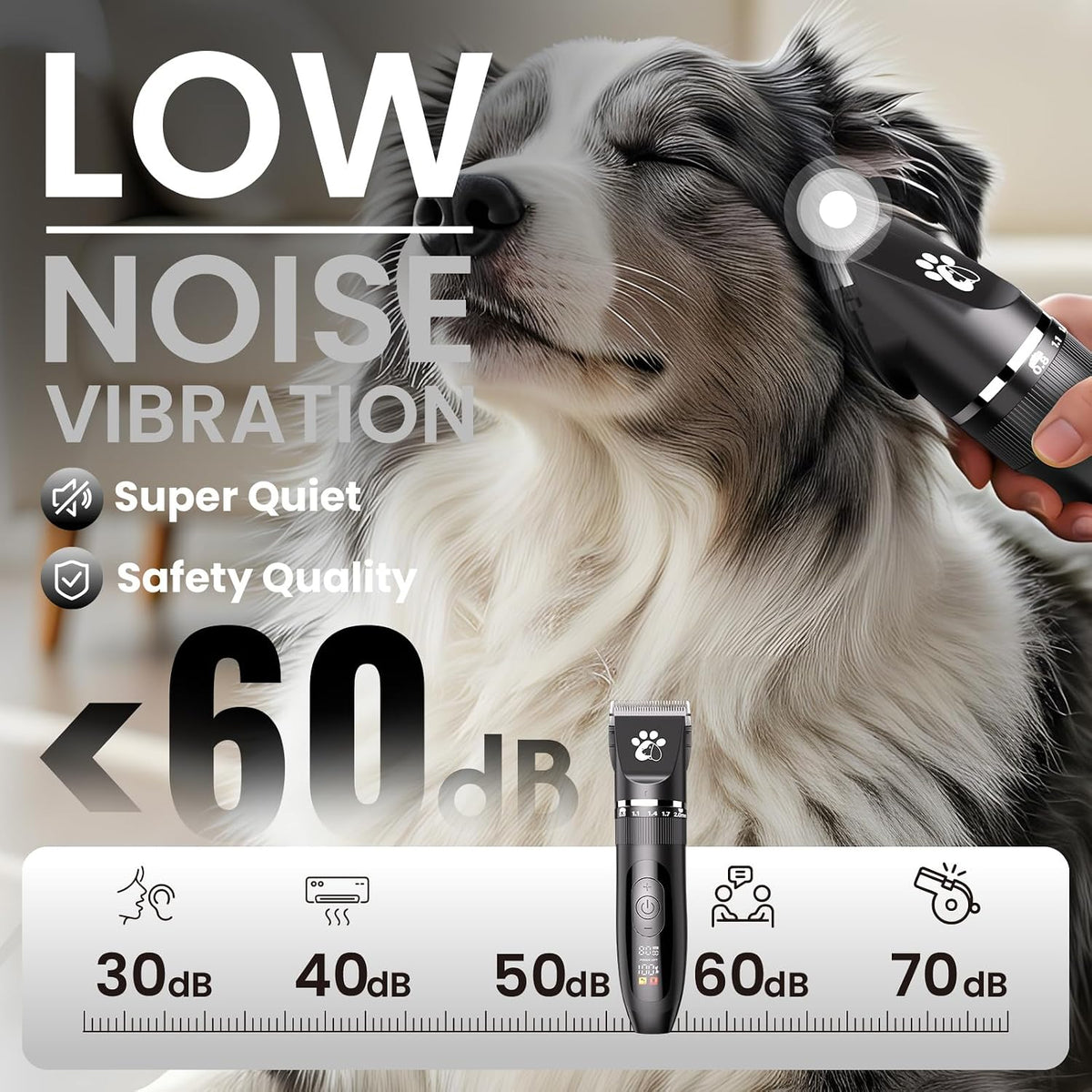 Coldspot cordless 3-speed dog clippers with ceramic blades for dogs and cats with thick coats - view 4