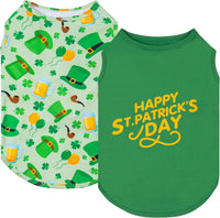 KYEESE 2Pack Dog Shirts for Medium Large Dogs Breathable Mesh Tank Top – Essentials for Dogs - X-Large (18-24lbs) / 7# 2Pack (St. Patrick's Day)
