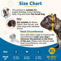 English Bulldog Muzzle, Soft Short Snout Dog Muzzle Stops Biting – Essentials for Dogs - Black / XL（Head 20-22½"） - image 2