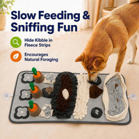 Snuffle Mat for Dogs, Extra Large 32'' x 20'' - Gray-Black - image 3