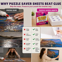 Permanent Adhesive Puzzle Saver Sheets, Preserve 2, No Stress - 60 Sheets - image 3