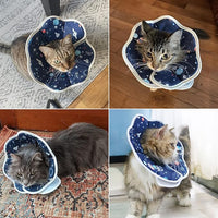 Soft Cat Cone, Adjustable Pet Recovery Collar After Surgery to Prevent Licking Wound, Protective Cat Neck Cone, Comfortable Pet Elizabethan Collar for Cats Kittens and Puppies (Large)