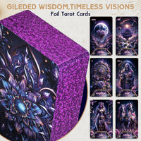 Tarot Cards Deck for Beginners with Guide Book Pretty Unique 400GSM - Purple - image 2