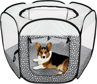 FurHaven Soft-Sided Dog & Cat Playpen - Gray Pebbles / Large