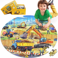DIGOBAY round underwater ocean floor puzzle with sharks, fish and coral reef, 70 pieces - view 3