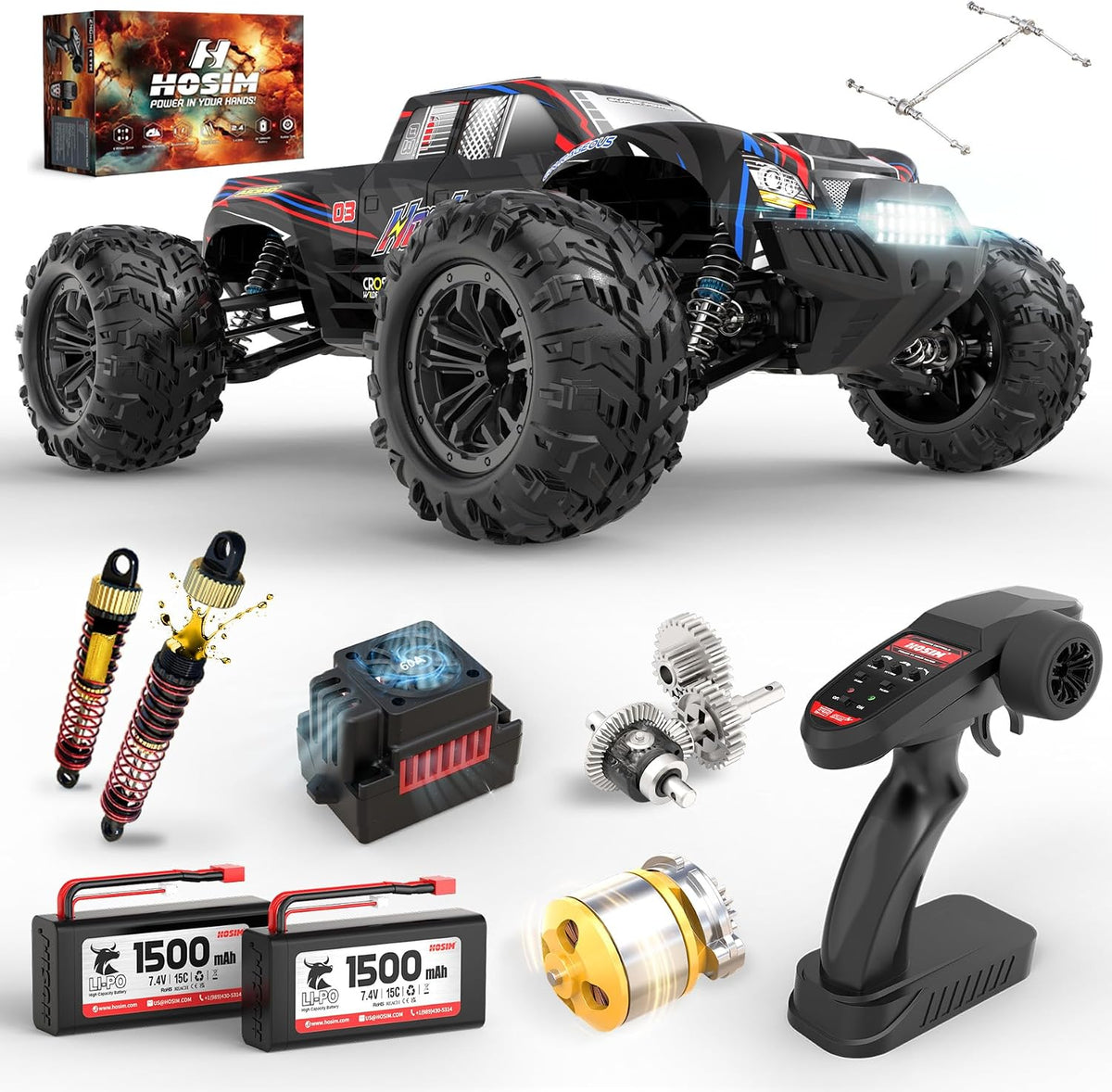Hosim 1:10 Brushless RC Cars for Adults & Boys
