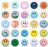 50PCS Smile Face Stickers Cute Water Bottle Stickers for Kids – Fun for Kids & Family - 100pcs Smile Neon Stickers - image 3