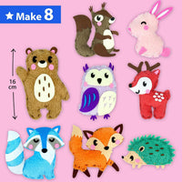 KRAFUN Fairy Tales Sewing Kit for Kids Ages 5-10, 8 Projects - Woodland Animal - image 3