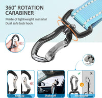 IOKHEIRA Dog Seatbelt, Updated Adjustable Harness Reflective Bungee Dog Car Seat Belt with Aviation - Light Bule - image 3