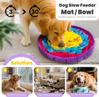 Snuffle Mat for Dogs Adjustable Slow Feeder Bowl Interactive - image 4