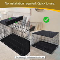 Petmystify black foldable aluminum dog crate topper with magnets, 43.5 by 28 inches - view 4