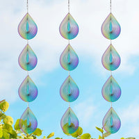 ToBeAce stainless steel bird deterrents, silver 3D reflective wind spinners - view 3