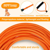 Vivifying Floating Long Dog Leash - 20ft / Orange - image 3