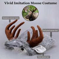 Funny Pet Reindeer Moose Costumes for Dog - Moose / Size L - image 3