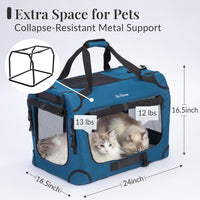 Extra Large Cat Carrier for 2 Cats - 24.0"L x 16.5"W x 16.5"H / Prussian Blue - image 2