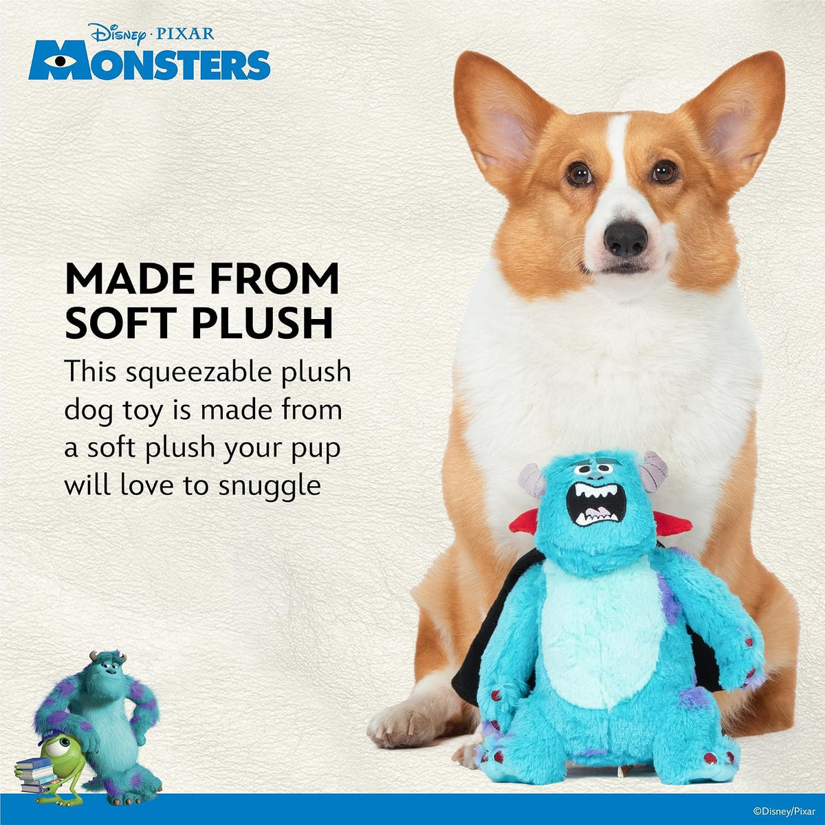 Disney for Pets Pixar Monsters Inc Sulley Plush Dog Toy - Vampire Sulley Plush / 9 Inch - image 3