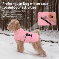 Dog Winter Jacket, Dog Windproof Reflective Jacket for Golden Retriever – Essentials for Dogs - Pink / XXXX-Large - image 4