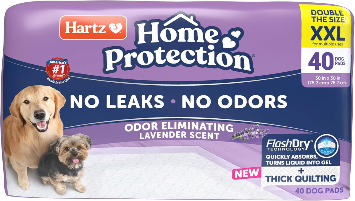 Hartz Home Protection Super Absorbent Odor Eliminating Lavender - Lavender / XXL 30 x 30 (40 Count)