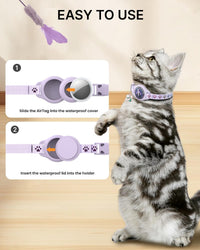 AirTag Cat Collar Breakaway - Purple - image 4