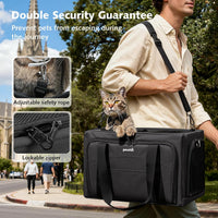 Pecute Cat Carrier Expandable, Stable Pet Carrier - Dark Gray - image 4