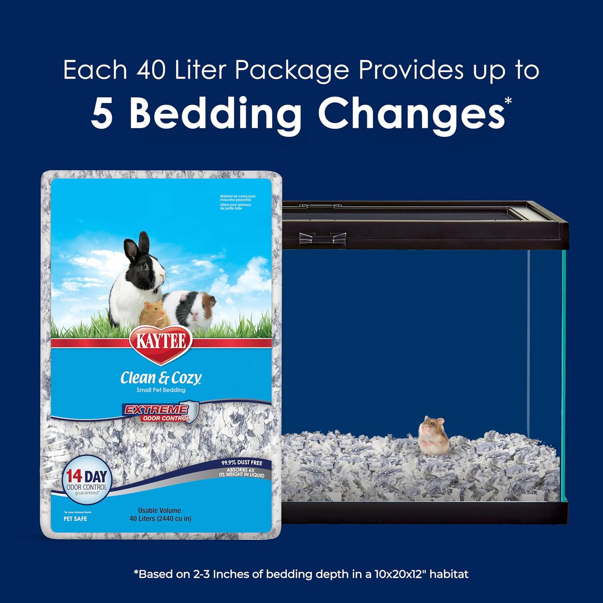 Kaytee Clean & Cozy Extreme Odor Control Hamster Bedding - 40 Liters - image 3